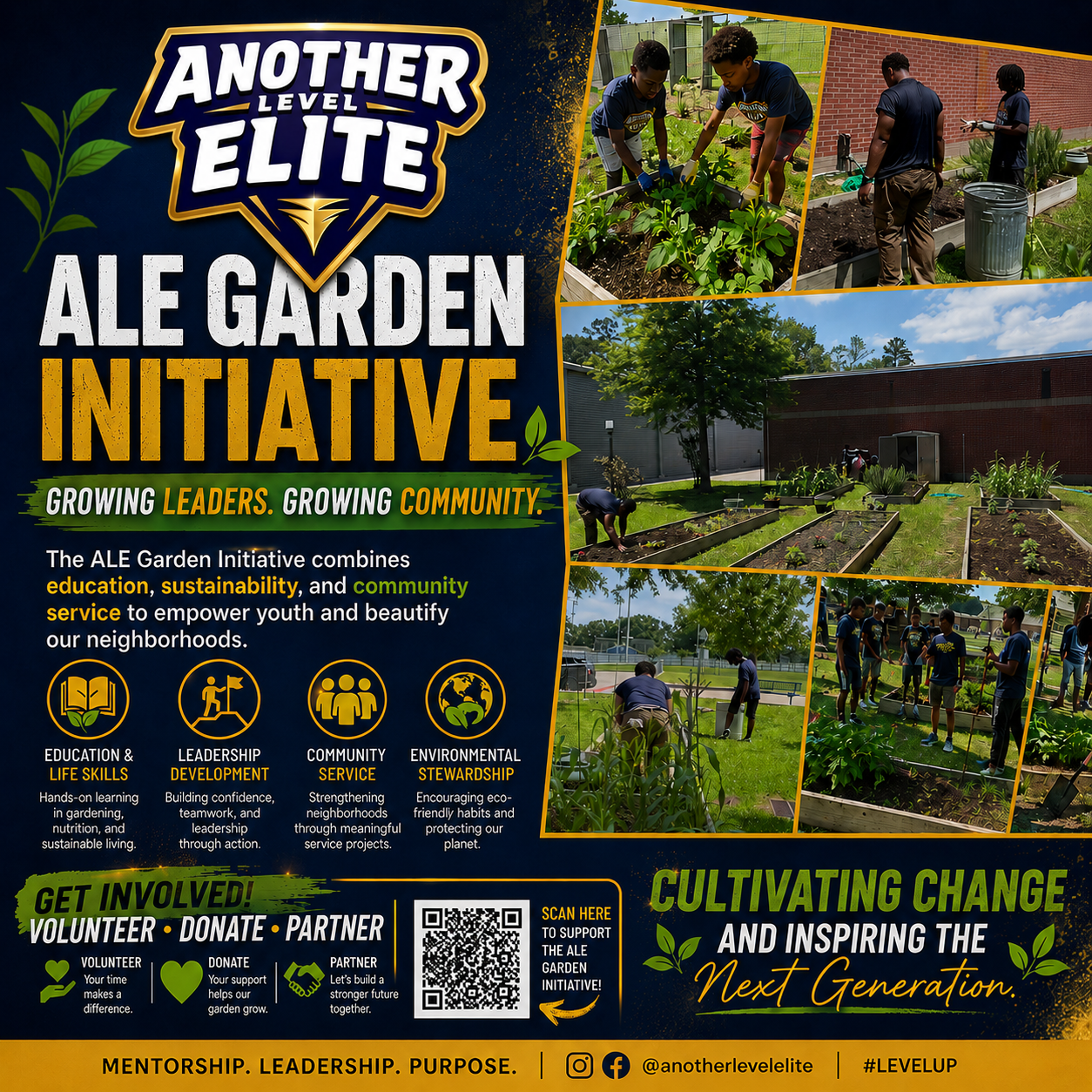 ALE Gardens community initiative and youth gardening activities